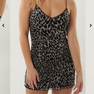 Mini cheetah print dress